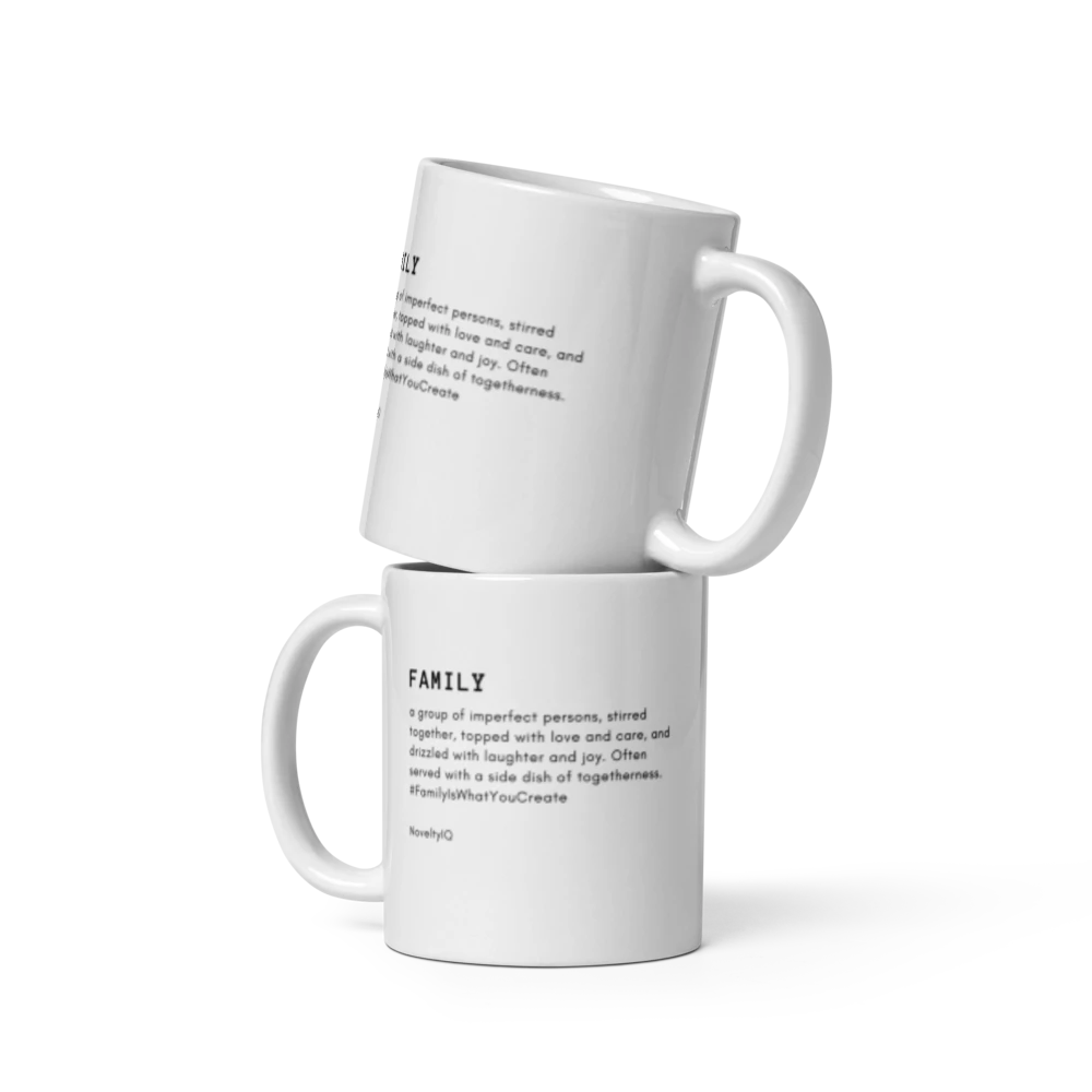 "Family is..." White glossy mug